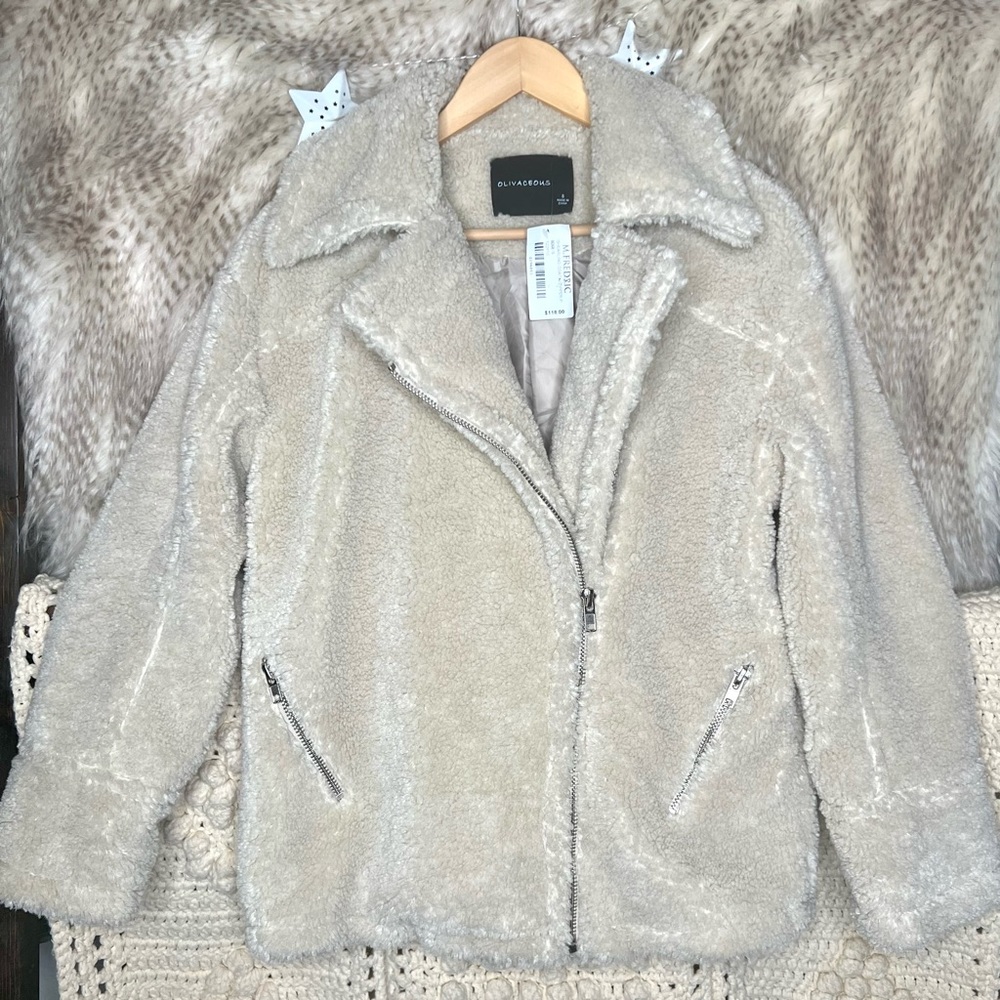 M. Fredric Olivaceous Shearling Coat